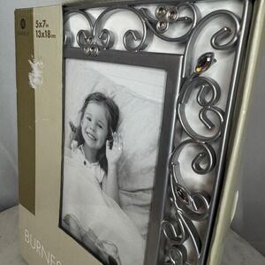 New Burnes of Boston Picture‎ Frame Embellished Scrollwork 5x7 Photo Display